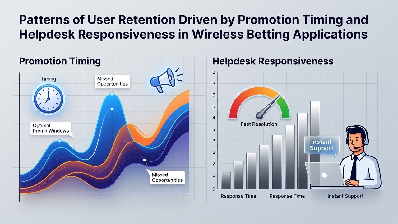 Diagramm zeigt Korrelation zwischen Promotion-Timing und Nutzerretention in mobilen Wett-Apps